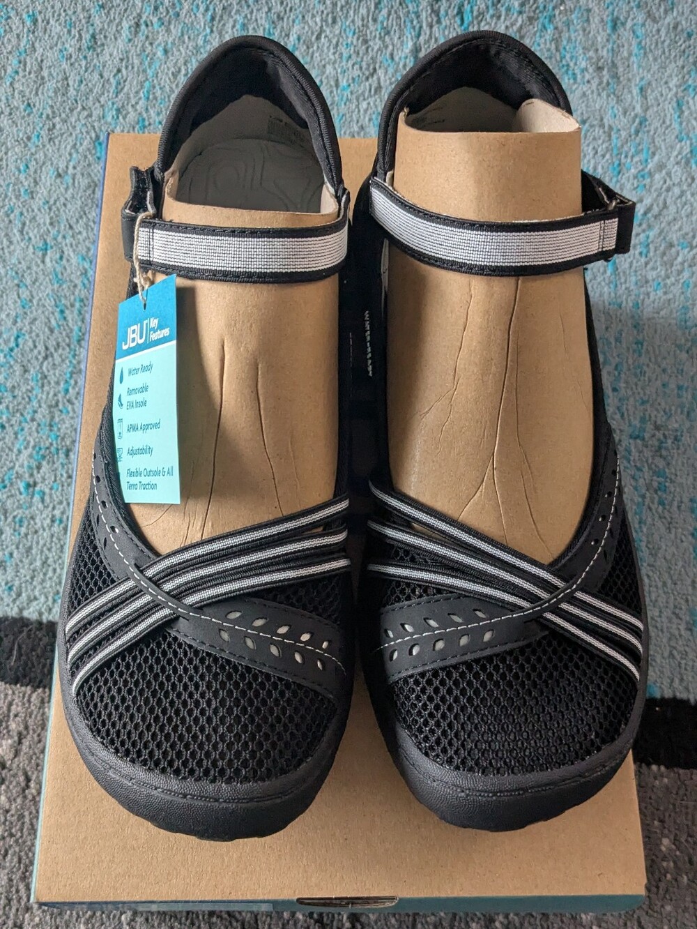 NWT! JBU by Jambu Women's Maya Water Ready Black/Off White